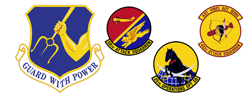 25 ATKW, 25 OSS, 50 ATKS and 482 ATKS shields